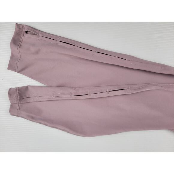 NWT Nike Womens Small Yoga High-Waist 7/8 Cut Out Leggings Purple Plum Fog Gym - Picture 7 of 12